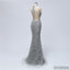 Long Mermaid Gray Beaded Sexy Luxury Prom Dresses, PD0920