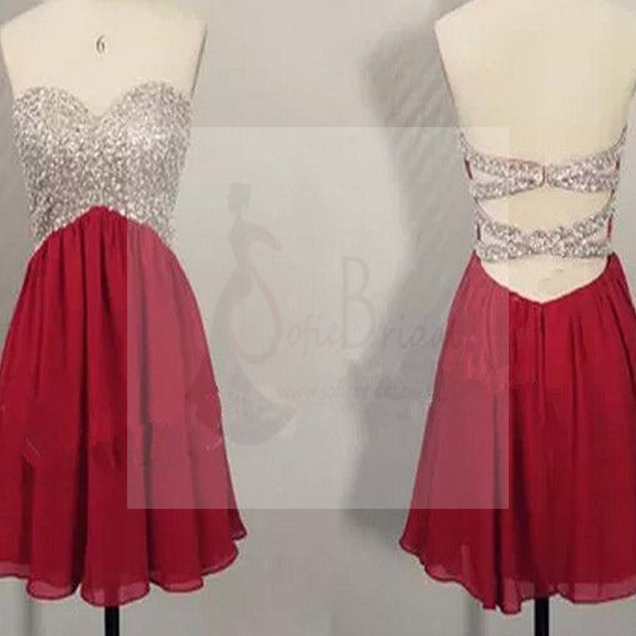 Popular sweetheart sparkly open backs sexy for teens cocktail evening party homecoming prom dresses, BD00183
