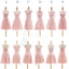 Pretty Chiffon Mismatched Different Styles Blush Pink Knee Length Cheap Bridesmaid Dresses, WG184