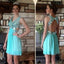 New Arrival gorgeous Mint open back sweet 16 Beautiful Rehearsal casual homecoming prom dresses, BD001186