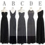 Black Cheap Simple Mismatched Styles Chiffon Floor-Length Formal Long Bridesmaid Dresses, WG187