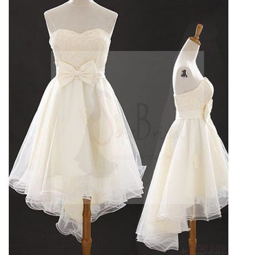 Popular sweetheart lovely High Low Bow Knot Sweet 16 homecoming prom dresses, SF0033