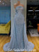 Charming Sequin Sweetheart Sleeveless Mermaid Long Prom Dresses,SFPD0316