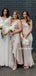 Mismatched Spaghetti Straps V-neck Long Bridesmaid Dresses Online,SFWG00383