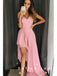 A-Line V-Neck Sleeveless Asymmetric Chiffon Long Prom Dresses,SFPD0019