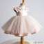 Lovely Cap Sleeve Pink Tulle Satin Flower Girl Dresses, Affordable Little Girl Dresses, FG031