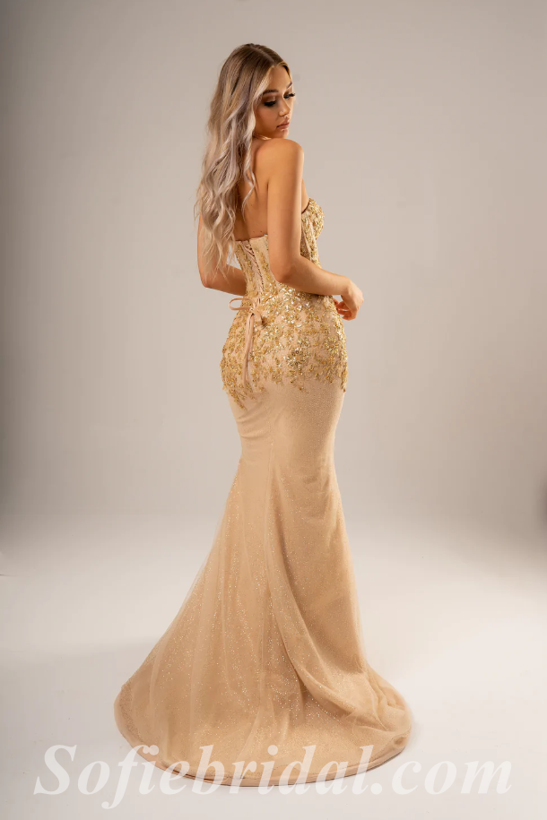 Sexy Special Fabric Sweetheart Sleeveless Mermaid Long Prom Dresses With Applique And Beading,SFPD0605