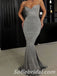 Sexy Sequin Spaghetti Straps V-Neck Mermaid Floor Length Prom Dresses,SFPD0234