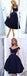 2 pieces Strap Navy A-line Sexy V-neck Homecoming Dresses, Cheap Short Prom Dresses, SF0086