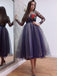 Charming V-neck A-line Tulle Short Prom Dresses Online,SFPD0111