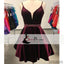 Spaghetti Burgundy Velvet Homecoming Dresses, Beaded Homecoming Dress, Short Prom Dresses, SF0091