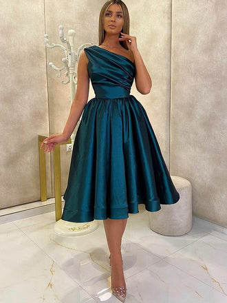 Popular One-shoulder A-line Homecoming Dresses,SF0037