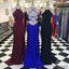 Simple Design Long Sheath Side Slit Jersey Long Prom Dresses, PD0266