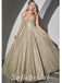 Shiny Sequin Tulle Spaghetti Straps Sleeveless A-Line Long Prom Dresses,SFPD0655