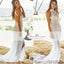 High Neck Lace Mermaid Wedding Dresses, Front Slit Open Back Wedding Dresses, WD0268
