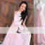 High Neck Halter Pink Lace Tulle Prom Dresses, Lovely Prom Dresses, Prom Dresses, PD0396