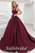 Elegant Sequin Tulle Halter Sleeveless A-Line Long Prom Dresses/ Ball Gown,SFPD0624