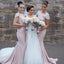 Cap Sleeve Mermaid Bridesmaid Dresses, Long Bridesmaid Dresses, Cheap Bridesmaid Dresses, WG19