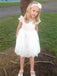 A-line Round Neck Cap Sleeves Knee-length Lace Flower Girl Dresses, FG0109