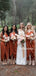 Charming V-neck Spaghetti Straps Long Bridesmaid Dresses Online,SFWG00385