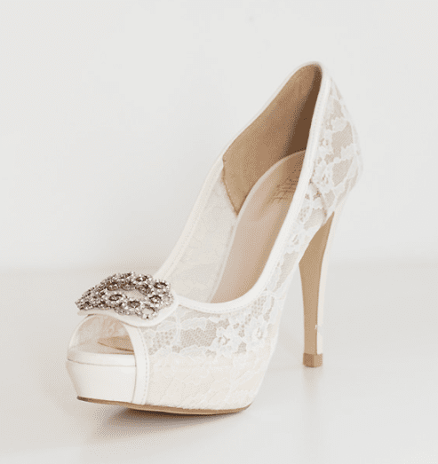 Ivory lace bridal shoes cheap