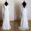 Long Sleeve Lace V-back Sheath Elegant Wedding Party Dresses, WD0212
