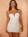 Charming Lace V-Neck Spaghetti Straps Mini Homecoming Dresses,HD0197