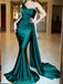 Popular Mermaid One-shoulder Soft Satin Simple Long Prom Dresses,SFPD0130