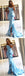 Sexy Blue Satin Off Shoulder V-Neck Sleeveless Side Slit Mermaid Long Prom Dresses,SFPD0665