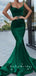 Mermaid V-Neck Spaghetti Straps Simple Long Prom Dresses,SFPD0022
