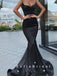 Mermaid V-Neck Spaghetti Straps Simple Long Prom Dresses,SFPD0022