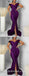 Sexy Purple Satin Off Shoulder V-Neck Sleeveless Side Slit Mermaid Long Prom Dresses,SFPD0458