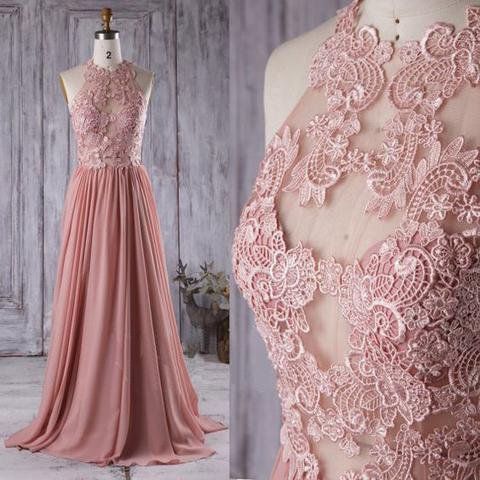 Off-Shoulder Long Dusty Rose Prom Dress with Sleeves