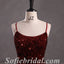 Elegant Sequin Spaghetti Straps Lace Up Back Side Slit Mermaid Long Prom Dresses,SFPD0347