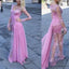 Gorgeous See Through Long Sleeve Long Sheath Sexy Lace Tulle Prom Dresses, PD0531