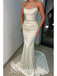 Sexy Satin Mermaid Long Prom Dresses With Rhinestone,PD0756