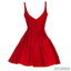 Short Cheap V Neck Simple Red Homecoming Dresses Under 100, CM462