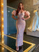 Simple Off-shoulder Mermaid Sequin Long Prom Dresses,SFPD0124