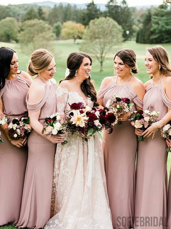 Simple Peach Dresses