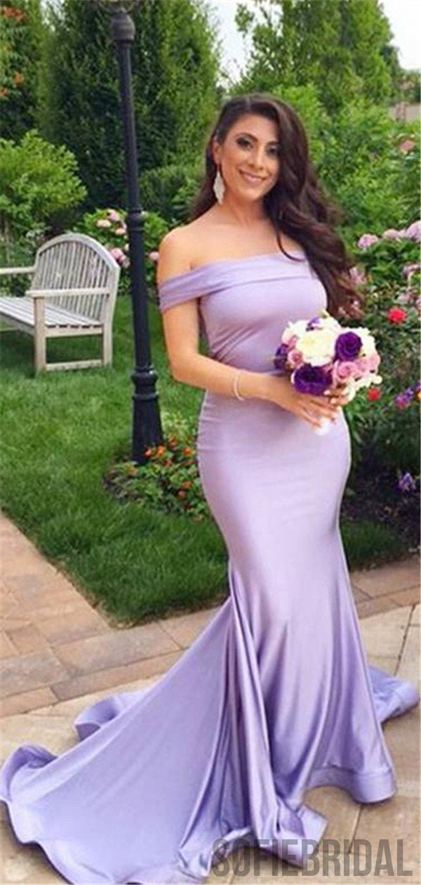 Mermaid Off-shoulder Simple Lilac Bridesmaid Dresses, PD0971 SofieBridal Mermaid Off-shoulder Simple Lilac Bridesmaid Dresses, PD0971 SofieBridal