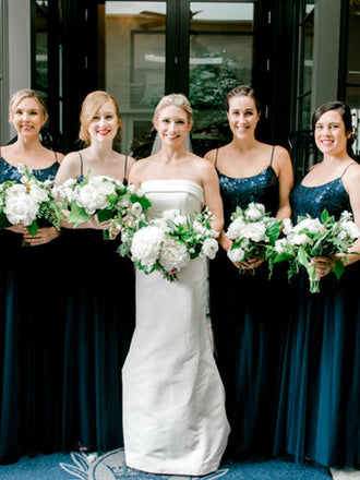 Simple Spaghetti Straps Cheap Bridesmaid Dresses,SFWG0032