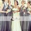 Convertible Grey Jersey Bridesmaid Dresses, Cheap Bridesmaid Dresses, Long Bridesmaid Dresses, PD0492