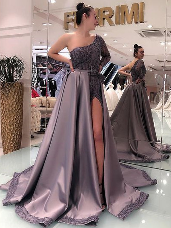 Buy Steel Blue Sequins Embroidered Net Bridal Gown Online | Samyakk