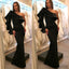 Black One Shoulder Sexy Mermaid Satin Long Prom Dresses, Cheap Prom Dresses, PD0345