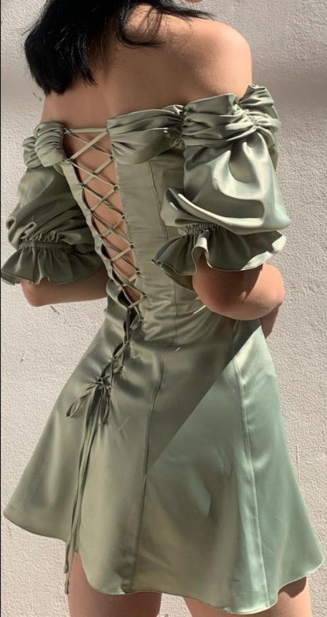 Charming Soft Satin Off Shoulder Lace Up Short Homecoming Dresses, HD0181