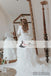 Round Neck V-back Wedding Dresses, Long Sleeve Jersey Tulle Wedding Dress, Bridal Gown, WD0270