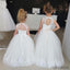 Newest Round Neck Lace Open-back Ball Gown, Flower Girl Dresses , FG0105