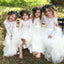A-line Lace Top Long Sleeves Tulle Flower Girl Dresses, FG099