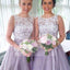 Most Popular Junior Pretty Organza Bateau Off Shoulder Lace Short Bridesmaid Dresses, SF0006