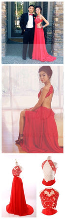 Long Prom Dresses, Red Prom Dresses, Cheap Prom Dresses, Backless Prom Dresses, Custom Elegant Prom Dresses, Evening dresses, PD0033